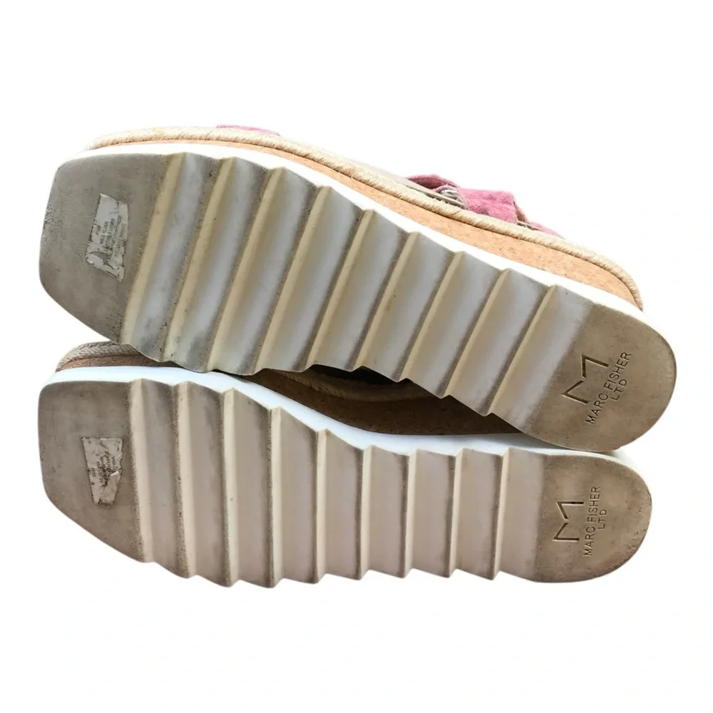 Marc Fisher ML GYLIAN platform wedge pink Sandals. Size 8.5